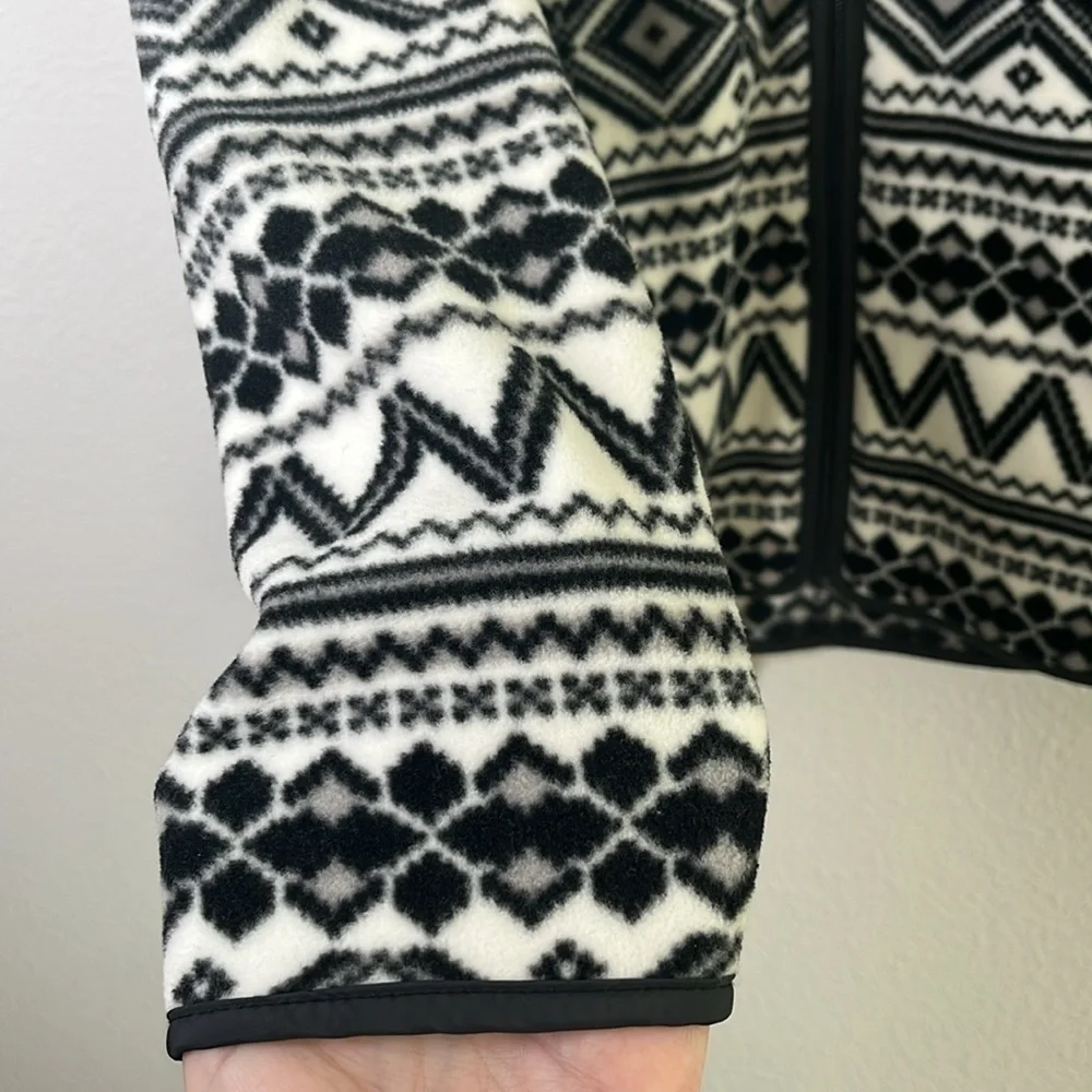 Talbots Geo Fair Isle Polar Fleece Jacket | Size Small | Excellent Condition